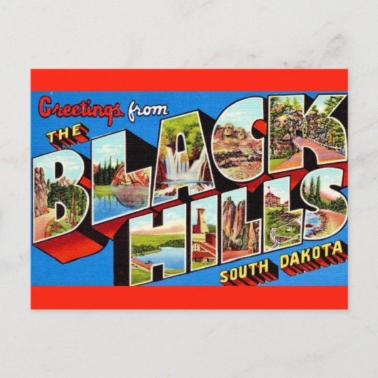 De Black Hills-ansichtkaart Briefkaart (Voorkant)