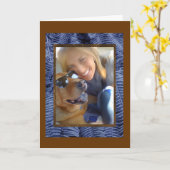 De bladeren handtastelijk worden Print Kaart (Gele Bloem)