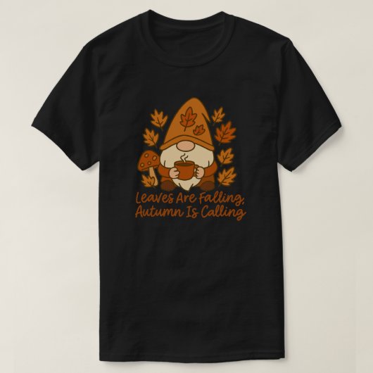De bladeren vallen af, de herfst roept t-shirt (Design voorkant)