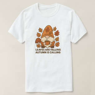 De bladeren vallen af, de herfst roept t-shirt