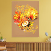 De bladeren vallen... De herfst roept Canvas Afdruk (Insitu (Woonkamer))