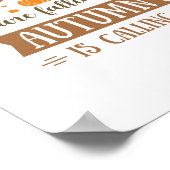 De bladeren vallen, de herfst roept poster (Hoek)