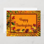 De bladeren van de herfst feestdagenkaart (Voorkant / Achterkant)