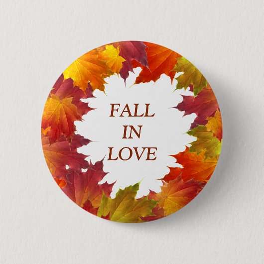 De Bladeren van de herfst Ronde Button 5,7 Cm (Voorkant)