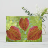 De bladeren van de liefde van natuur bedankkaart (Staand voorkant)