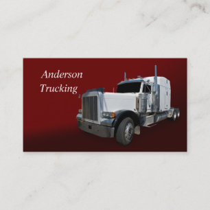 De blanc carte de visite de camion semi