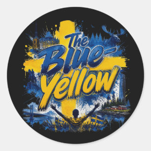 De Blauw-Geel - de bijnaam van de Zweedse Ronde Sticker