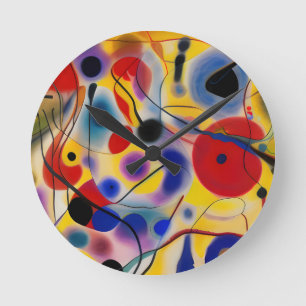 De Blauwe 10 Abstract Ontmoet Rode 6 Ronde Klok