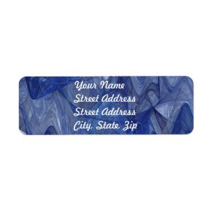 De blauwe Abstracte Fractal Sticker van het Adres