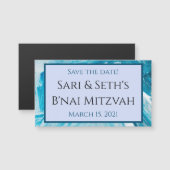 De blauwe Abstracte Verf sparen de Magneet van de (Voorkant / Achterkant)