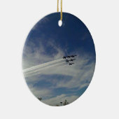 De Blauwe Angels Keramisch Ornament (Rechts)