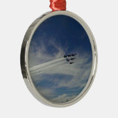 De Blauwe Angels Metalen Ornament (Rechts)