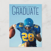 De blauwe Bekleding van het Manuscript Afstuderen  Briefkaart (Voorkant)