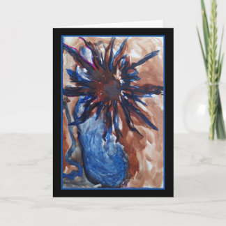 De blauwe Bloem van de Vaas van het zon-Originele Kaart