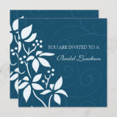 De blauwe Bloemen Bruids Kaarten van de (Voorkant / Achterkant)