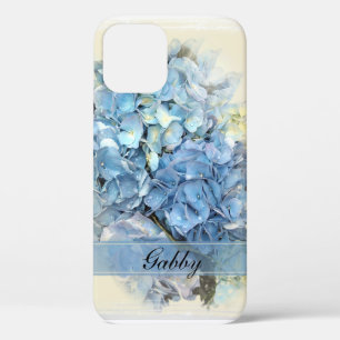 De blauwe Bloemen van de Hydrangea hortensia iPhone 12 Hoesje