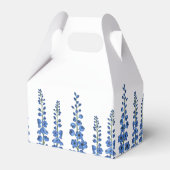 De blauwe bloemen van Delphinium Bedankdoosjes (Achterkant)