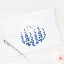 De blauwe bloemen van Delphinium