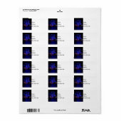 De blauwe boom etiket (Full Sheet)