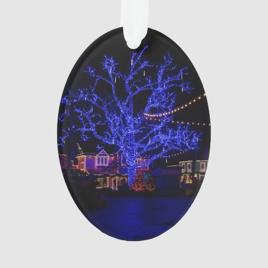 De blauwe boom ornament (achterkant)