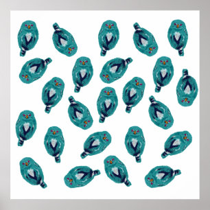 De blauwe boomkor poster