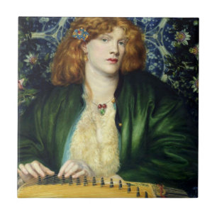 De Blauwe Bower (Dante Gabriel Rossetti) Tegeltje