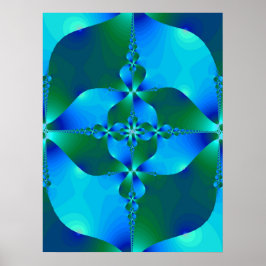 De blauwe Cello Poster