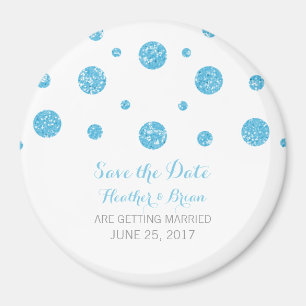De blauwe Confetti van Glitter sparen de Magnet va Magneet