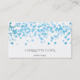 De blauwe Confettien Witte Gevoelige Glam van Visitekaartje