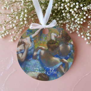 De blauwe dansers, Degas Art Bedankjes Labels
