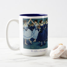 De blauwe dansers mok.
