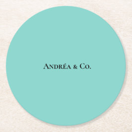 De blauwe doos ronde kartonnen onderzetter