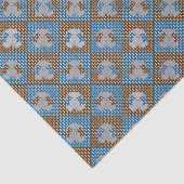 De blauwe en Bruine Stippen van de Olifant Tissuepapier (Detail)