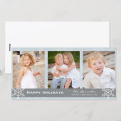 De blauwe en Grijze Kaart van de Vakantie van de (Voorkant / Achterkant)