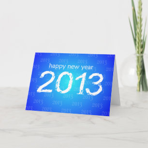 De blauwe Gelukkige Lege Kaart van het Nieuwjaar