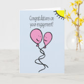 De blauwe Gelukwensen van het Verloving van de Kaart (Gele Bloem)