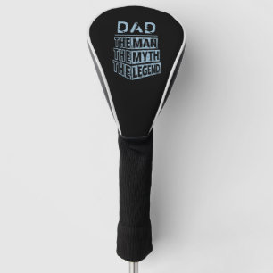 De blauwe gepersonaliseerde naam het Man de mythe Golfheadcover
