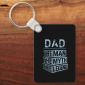 De blauwe gepersonaliseerde naam het Man de mythe  Sleutelhanger (Voorkant)