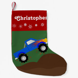 De blauwe Gepersonaliseerde Vrachtwagen van het Kleine Kerstsok