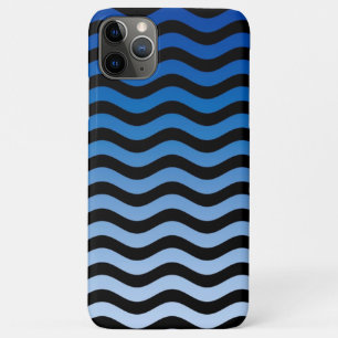 De blauwe Golvende Strepen van Tinten iPhone 11 Pro Max Hoesje