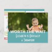 De blauwe Heldere Moderne Aankondigingen van de (Voorkant / Achterkant)