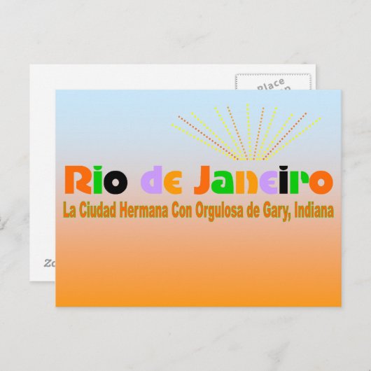 De Blauwe Hemel van het Briefkaart van Rio (Voorkant / Achterkant)