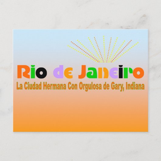 De Blauwe Hemel van het Briefkaart van Rio (Voorkant)