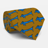 De blauwe hond stropdas (Opgerold)