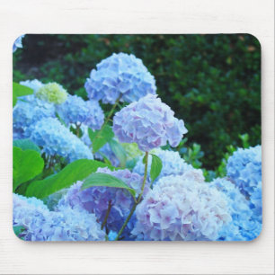 De blauwe Hydrangea hortensia tuiniert mousepad Muismat