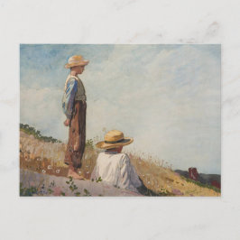 De blauwe jongen briefkaart