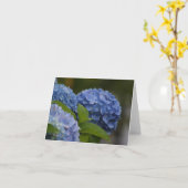 De blauwe Kaart van de Nota van de Hydrangea (Gele Bloem)