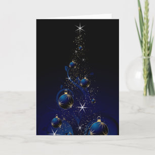 De Blauwe Kerstboom van Sparkly Feestdagen Kaart