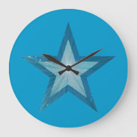 De blauwe klok van de Ster om blauw
