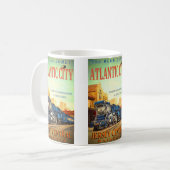 De blauwe komeet trein koffiemok (Voorkant links)